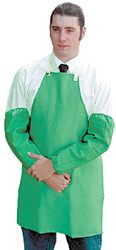 Bib Apron, Flame Resistant Cotton, Green, 24